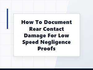 How to Document Rear Contact Damage for Low-Speed Negligence Cases